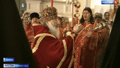 В Казани прошли пасхальные богослужения в Соборе Казанской иконы Божией Матери