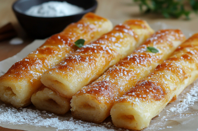 Жарю гренки по-новому: раскатываю скалкой и кладу начинку. Через 5 минут на столе хрустящие трубочки с нежной серединкой